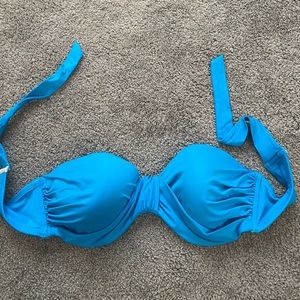 bright blue underwire bandeau